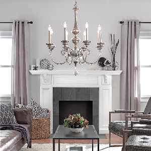 Serie ROSALIE VON ELSTEAD von Elstead von Elstead Rosalie 8 Licht Kronleuchter - Sterling Gold KL-ROSALIE8