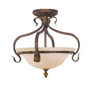 Sonoma Valley 3 Light Semi-Flush - Aged Tortoise Shell von Elstead