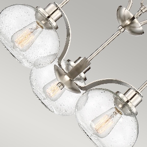 Serie TRILOGY VON ELSTEAD von Elstead von Elstead Trilogy 3 Licht-Kronleuchter - Gebürstetes Nickel QZ-TRILOGY3-BN