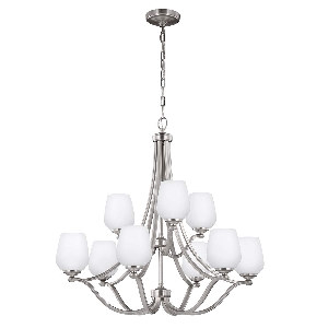 Vintner 9 Licht Kronleuchter - Satin Nickel von Elstead