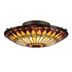 Elstead Artikel von Elstead West End 2 Light Medium Floating Flush - Vintage Bronze QZ-WEST-END-F