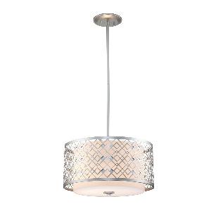 Ziggy 2lt Medium Pendelleuchte - Silber lackiert von Elstead
