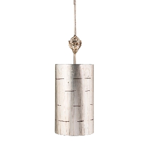 Fragment 1 leichte kleine Hängeleuchte - Aged Silver von Elstead