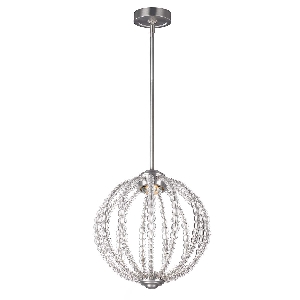 Oberlin Kleine LED-Hängeleuchte - Nickel satiniert von Elstead