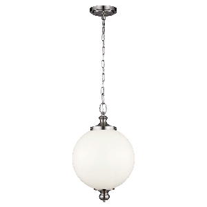 Parkman 1 Light Large Pendelleuchte - Gebürsteter Stahl von Elstead