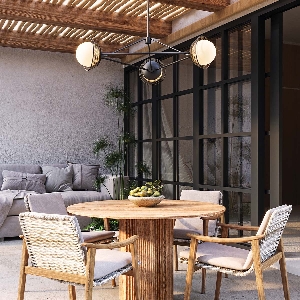 Elstead Hängeleuchte, Pendelleuchten & Hängelampen von Elstead Alora Mood Perth 3 lt Kronleuchter - Mattschwarz ALM-PERTH3-BK