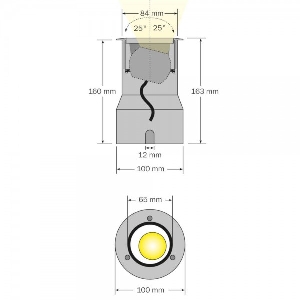 dot-spot Bodeneinbaustrahler von dot-spot brilliance 20 W LED Einbaustrahler, 20 W, mit Wabenblendschutz 30121.827.10.33