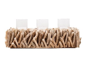 Casa Élite Kerzenhalter von Casa Élite Kerzenhalter FOSSIL mit 3 Gläsern 38246