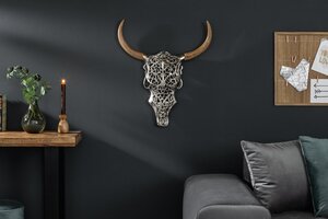 Casa Élite Figuren von Casa Élite Wall decoration skull EXOTIC BULL  39091
