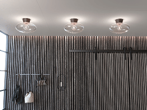 Belid Leuchten Deckenleuchten & Deckenlampen von Belid Leuchten Bullo XL ceiling D380 oxide/clear glass E27 226510718