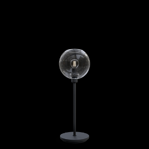 Serie GLORIA von Belid Leuchten von Belid Leuchten Gloria Tischleuchte Struktur schwarz/Rauchglas E14 42768673