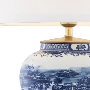 Tischleuchten, Tischlampen & Schreibtischleuchten fürs Esszimmer von Eichholtz Tischleuchte CHINESE BLUE 112085