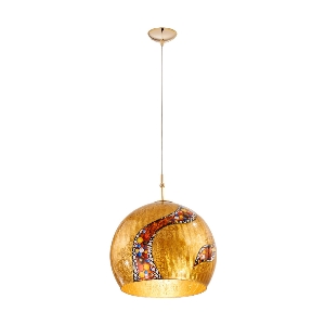 KOLARZ-Austrolux Leuchten Hängeleuchte, Pendelleuchten & Hängelampen von KOLARZ-Austrolux Leuchten Hängeleuchte LUNA, Gold 24K, Kiss Gold D 40 cm, max. Höhe 200 cm, 1 flg., E27, 60 W 0392.31L.3.Ki.Au