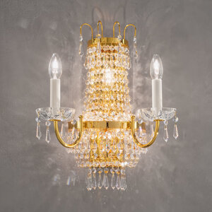 KOLARZ-Austrolux Leuchten Wandleuchten & Wandlampen von KOLARZ-Austrolux Leuchten Wandleuchte EMPIRE, KOLARZ Pure, Gold 24K Breite 40 cm, Höhe 46 cm, Ausladung 19 cm, 5 flg., E14, 40 W 0418.62+3.3.SpT