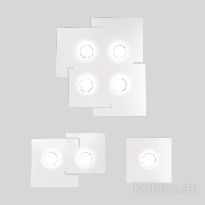 KOLARZ Leuchten Moderne Deckenleuchten & Deckenlampen fürs Wohnzimmer von KOLARZ Leuchten Square Decken- und Wandleuchte 2 flammig A1337.12.1.W