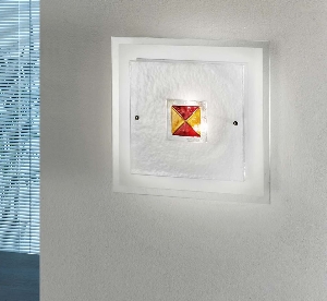 fürs Esszimmer von KOLARZ Leuchten Domino Wandleuchte - Ausstellungsstück A70.45 rot