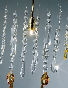 KOLARZ Leuchten Kristall-Hängeleuchte, Pendelleuchten & Hängelampen fürs Wohnzimmer von KOLARZ Leuchten Stretta Luster - chandelier verchromt 104.87.5