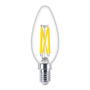 Glühlampen mit Fassung E14 von UNI-Elektro Philips MASTER LED E14 Kerze Fadenlampe Klar 5.9W 806lm - 922-927 Dim zuWarm MASLEDCandleDT5.9-60W