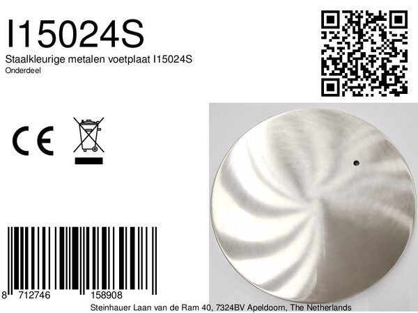 Metallfußplatte  der Firma Steinhauer