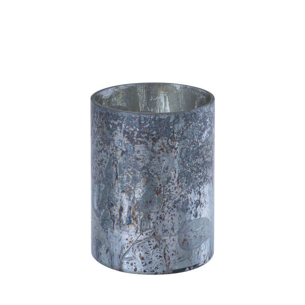 Lucias Blue glass stormlight leaves pattern S der Firma PTMD