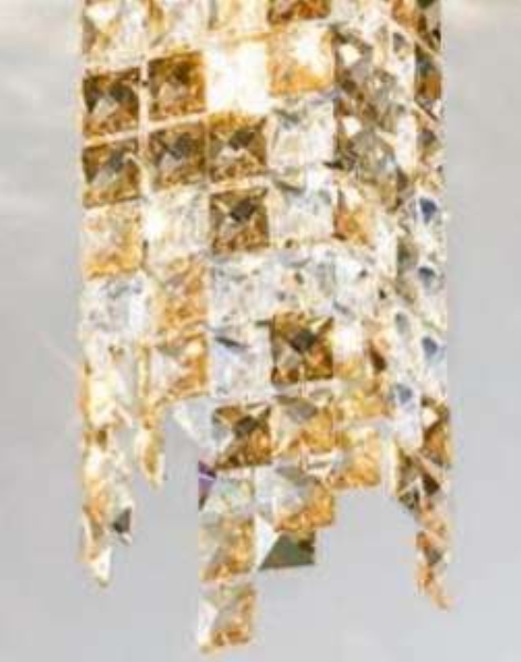 Hängeleuchte PRISMA, KOLARZ Pure, Gold 24K Länge 12 cm, Breite 12 cm, Höhe 85 cm, 1 flg., G9, 25 W der Firma KOLARZ-Austrolux Leuchten