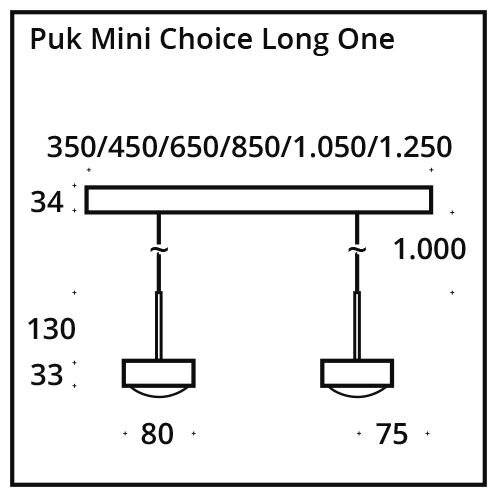 Puk Mini Choice Long One - LED / chrome / 1250 der Firma Top Light Leuchten