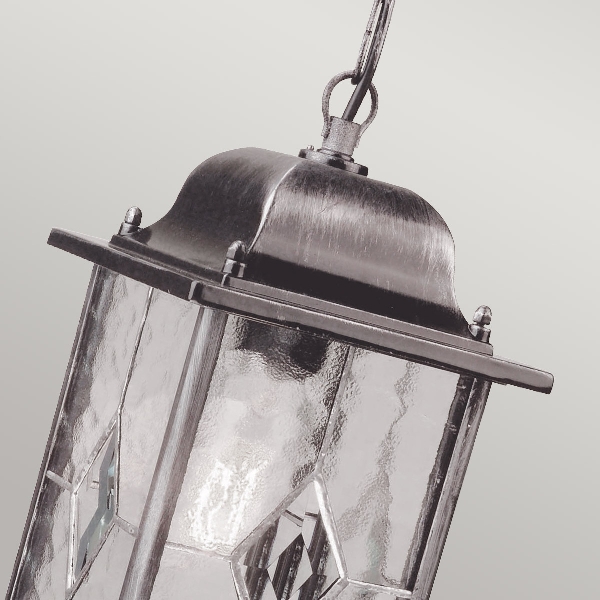 Wexford 1 Light Chain Lantern - Black/Silver der Firma Elstead