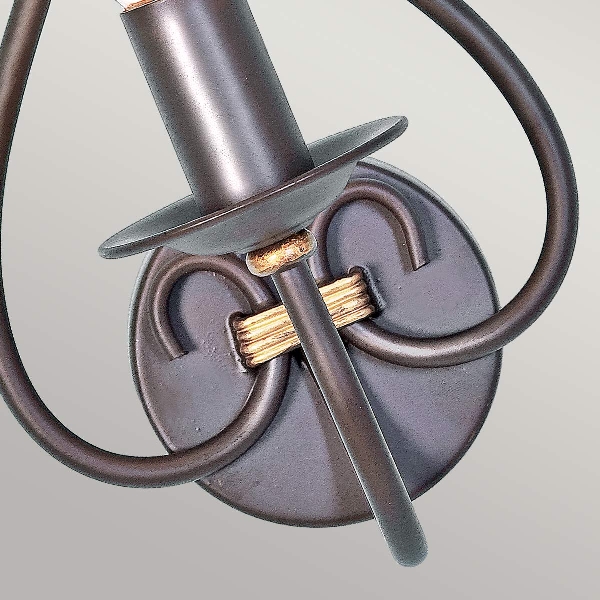 Windermere 1 leichte Wandleuchte - Rost/Gold der Firma Elstead