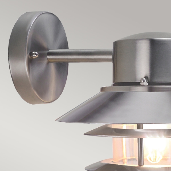 Kopenhagen 1 Licht Wandlaterne - Edelstahl 304 gebürstet der Firma Elstead