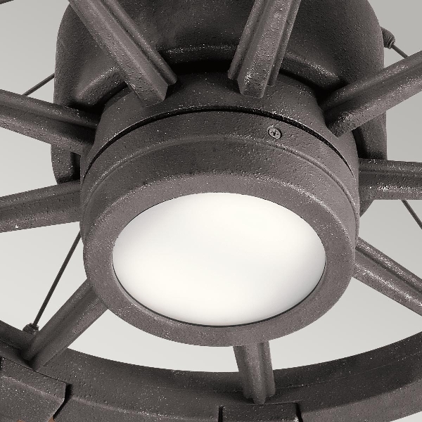 Gentry - 65in / 165cm Ventilator - verwittertes Zink der Firma Elstead