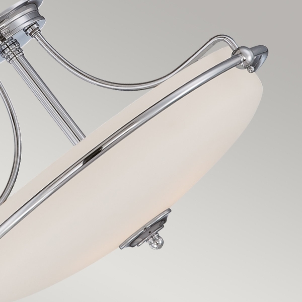 Griffin 3 Light Semi-Flush - Poliertes Chrom der Firma Elstead