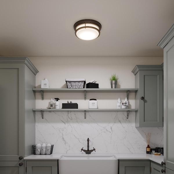 Hadley 3 Licht bündig - Öl gerieben Bronze der Firma Elstead