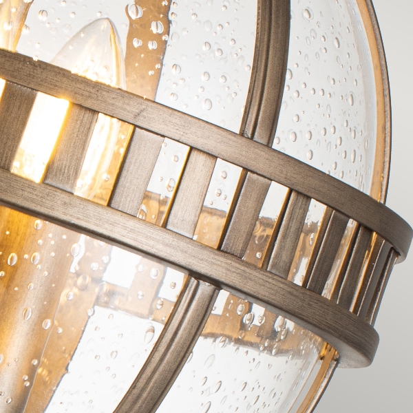 Halleron 3 Licht Sockellaterne - Brünierte Bronze der Firma Elstead