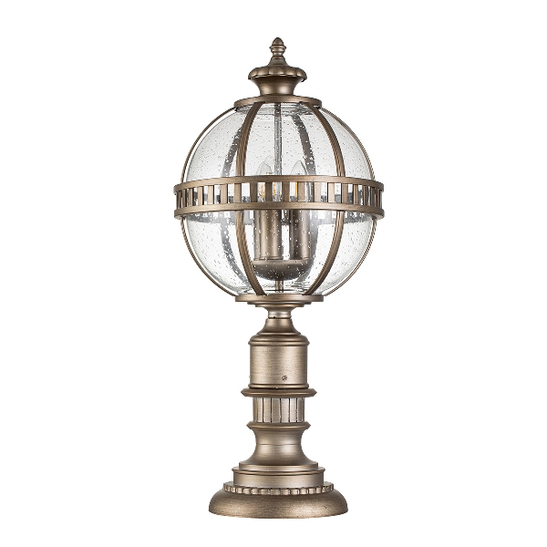 Halleron 3 Licht Sockellaterne - Brünierte Bronze der Firma Elstead