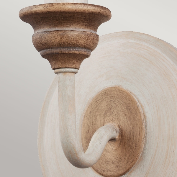 Hartsville 1 leichte Wandleuchte - Chalk Washed/Beachwood der Firma Elstead