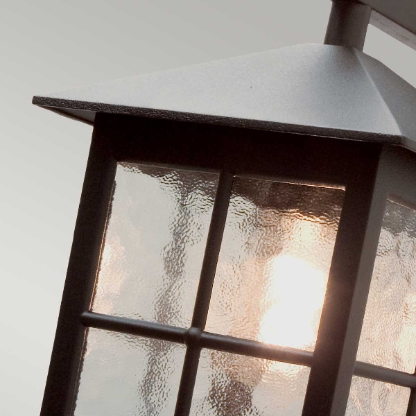 Winchester 1 Light Wall Down Laterne - Schwarz - Außenbereich der Firma Elstead