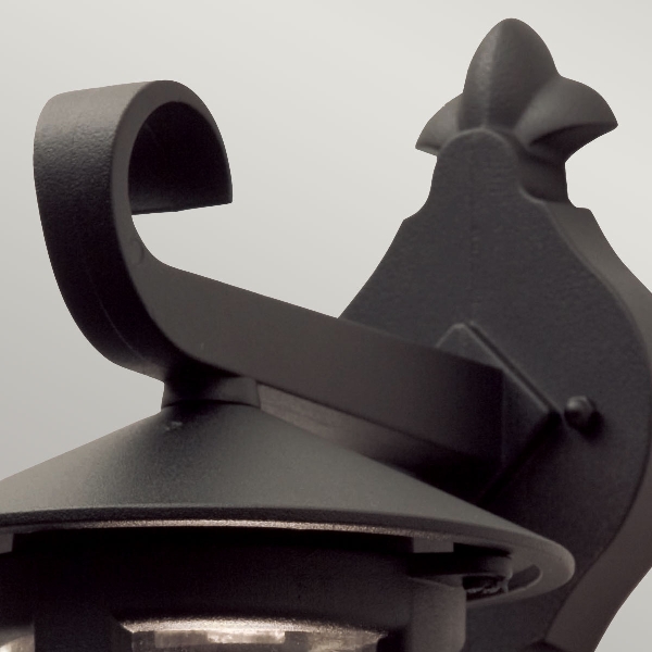 Hereford 1 Light Wall Down Laterne - Schwarz der Firma Elstead