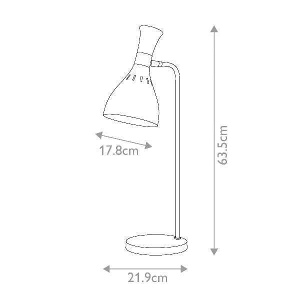 Joan  Tischleuchte - Mitternachtsschwarz / Brüniertes Messing der Firma Elstead