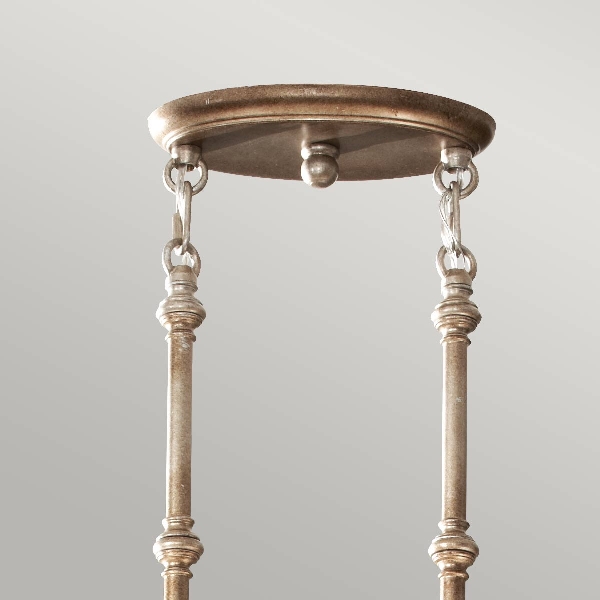 Lucia 3-Pendelleuchte - Brüniertes Silber der Firma Elstead