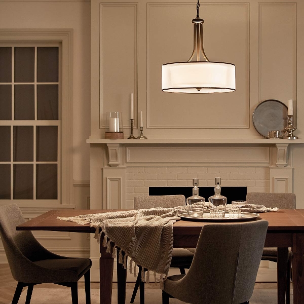 Lacey 4 Light Large Pendelleuchte - Mission Bronze der Firma Elstead