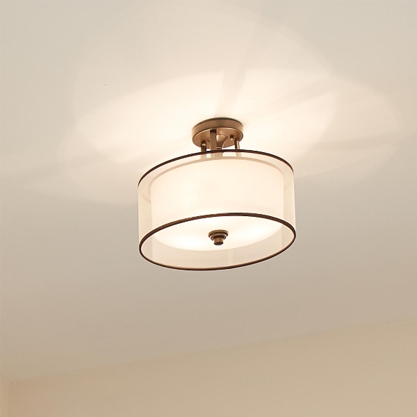 Lacey 3 Light Small Semi-Flush - Mission Bronze der Firma Elstead