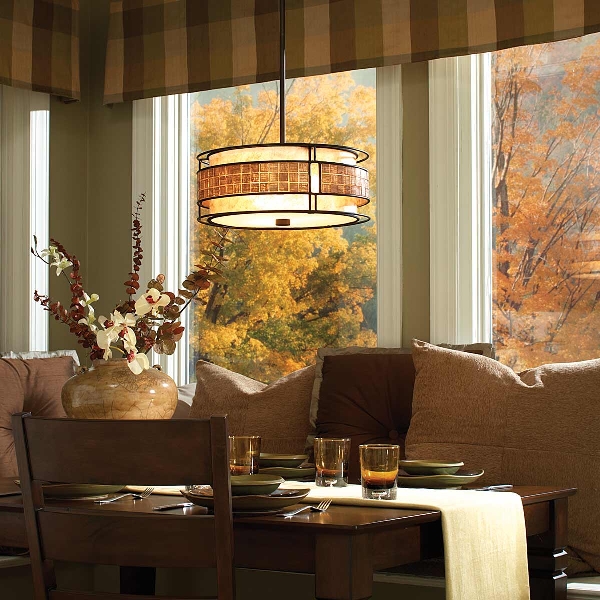 Laguna 4 Leuchtende Pendelleuchte - Renaissance-Kupfer der Firma Elstead