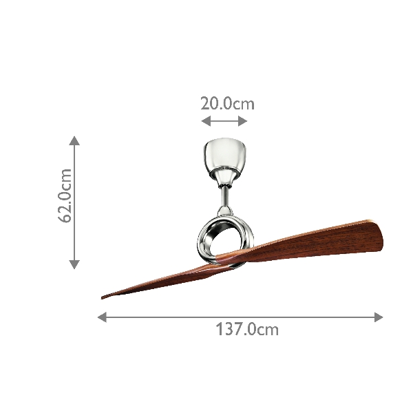 Link - 54in / 137cm Fan - Polished Nickel der Firma Elstead