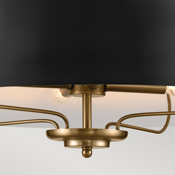 Luella 4lt Duo-Mount Pendant - Black & Brass der Firma Elstead