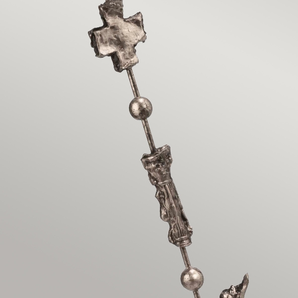 Fragment 1 Light Floor Lamp - Aged Silver der Firma Elstead