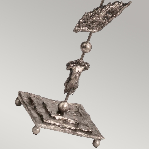 Fragment 1 Light Floor Lamp - Aged Silver der Firma Elstead