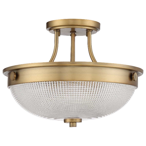 Mantle 2 Light Semi-Flush - Weathered Brass der Firma Elstead