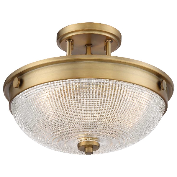 Mantle 2 Light Semi-Flush - Weathered Brass der Firma Elstead