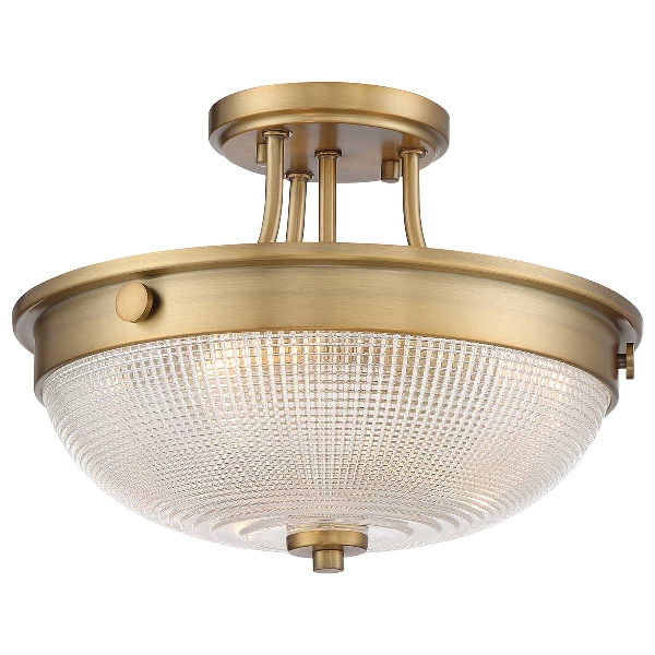 Mantle 2 Light Semi-Flush - Weathered Brass der Firma Elstead