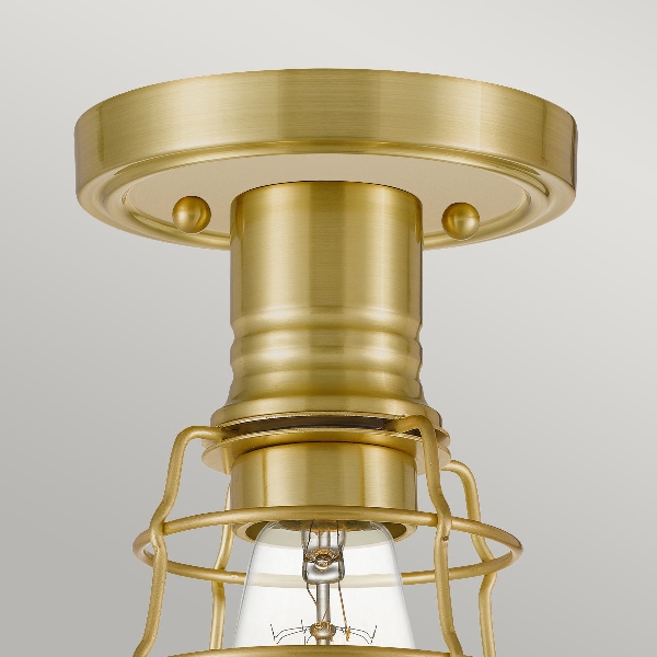 Mixon 1 Light Semi-Flush - Brushed Brass der Firma Elstead